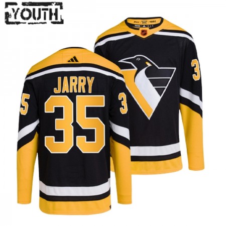 Dresovi Pittsburgh Penguins Tristan Jarry 35 Adidas 2022-23 Reverse Retro 2.0 Crno Authentic - Dječji Dresovi Pittsburgh Penguins Tristan Jarry 35 Adidas 2022-23 Reverse Retro 2.0 Crno Authentic - Dječji